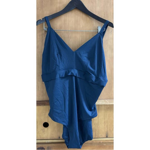 NWT SPANX Classic SunKissed Navy One Piece Swimsuit Plus Size 3X - Picture 5 of 9